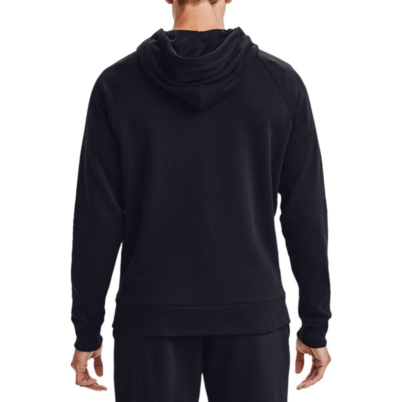 Толстовка чоловіча Under Armour Rival Fleece Full Zip Hoodie чорна 1357111-001 изображение 4