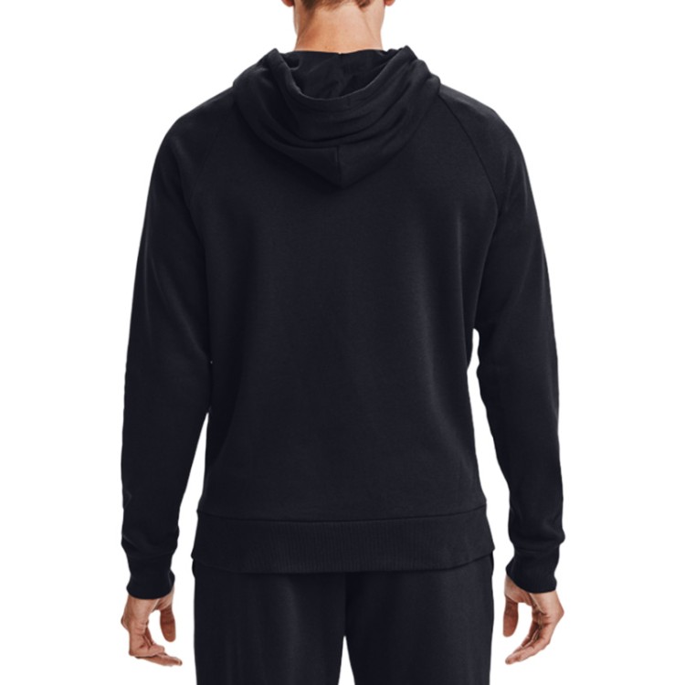 Толстовка чоловіча Under Armour Rival Fleece Full Zip Hoodie чорна 1357111-001 изображение 4