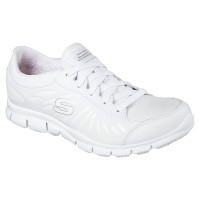 Кроссовки женские Skechers Work Relaxed Fit белые 76564-WHT изображение 3
