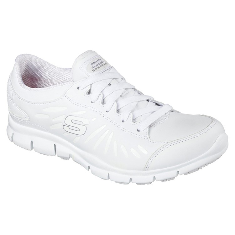 Кроссовки женские Skechers Work Relaxed Fit белые 76564-WHT изображение 3