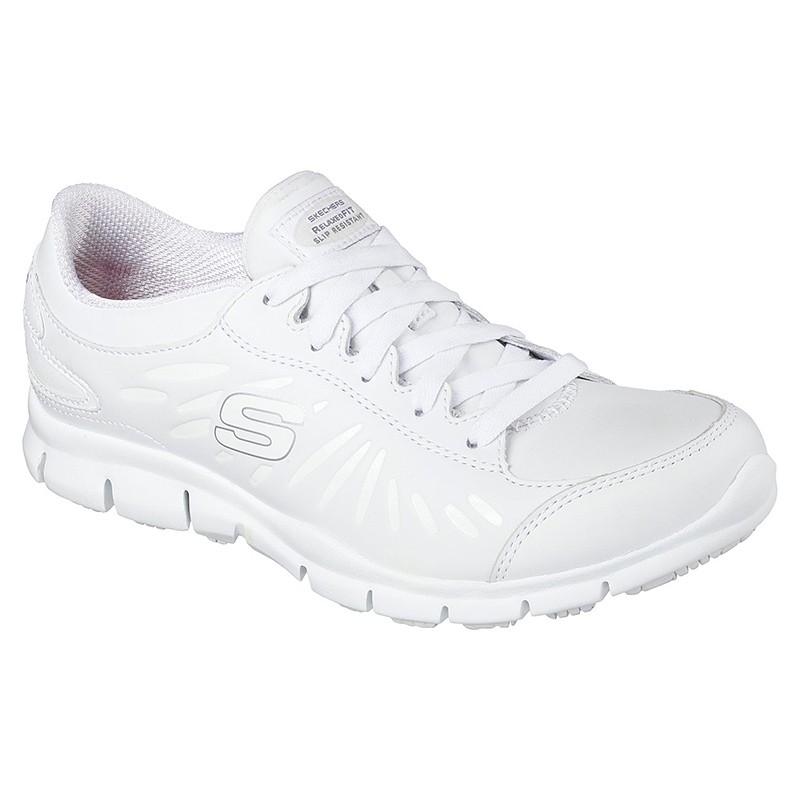 Кроссовки женские Skechers Work Relaxed Fit белые 76564-WHT изображение 3