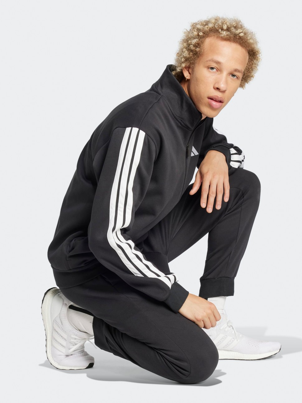 Костюм чоловічий Adidas M 3S FL TT TS чорний JI8878 — фото 4