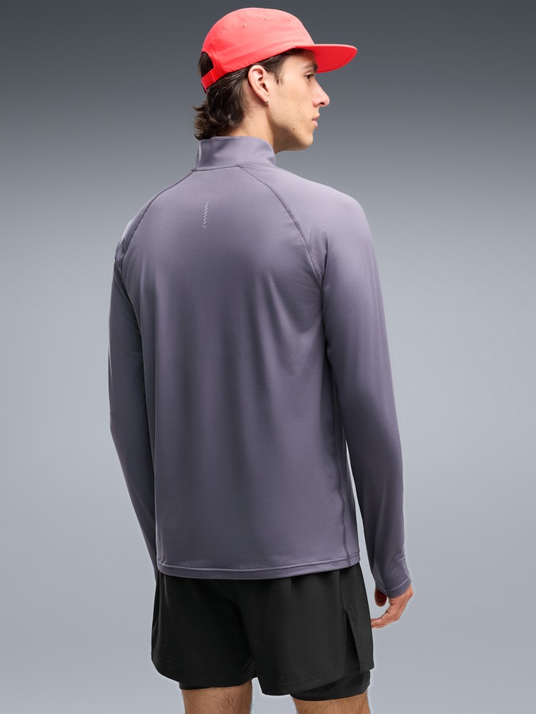 Футболка мужская Puma M RUN VELOCITY CLOUDSPUN 1/4 ZIP фиолетовая 52662735 изображение 3