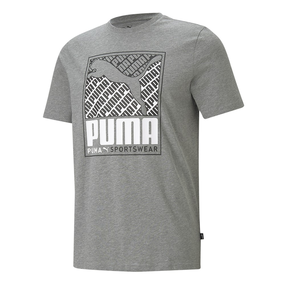Футболка мужская Puma Cat Box Tee серая 58776603 изображение 1