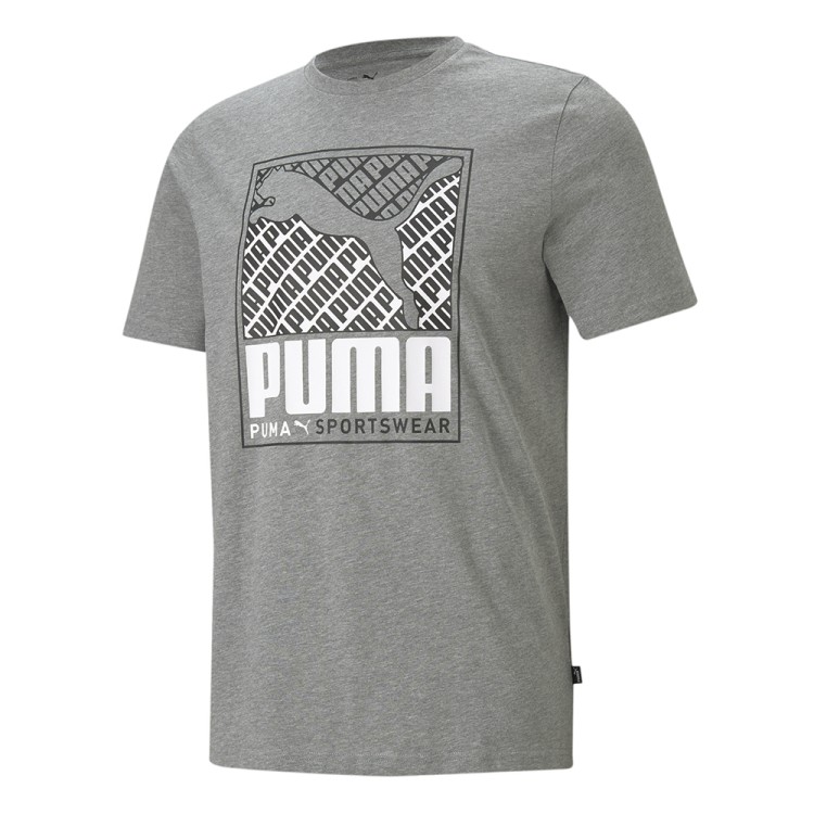 Футболка мужская Puma Cat Box Tee серая 58776603 изображение 1