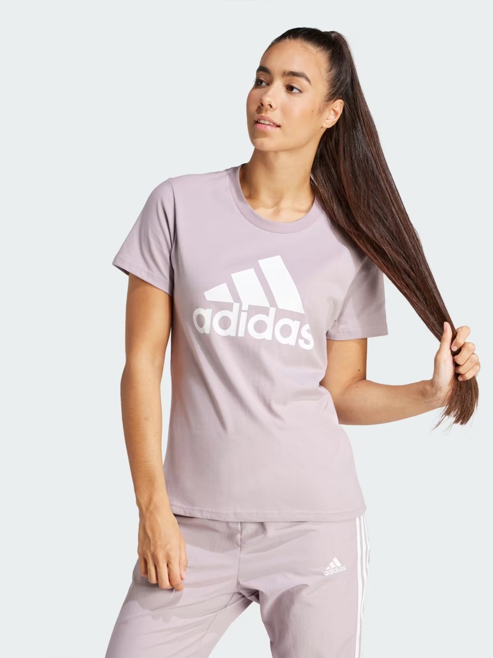 Футболка жіноча Adidas W BL T фіолетова IR5411 — фото 2