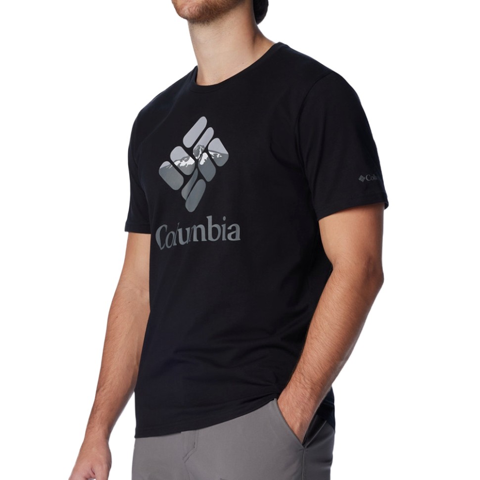 Футболка чоловіча Columbia Rapid Ridge™ Graphic Tee чорна 1888811-006