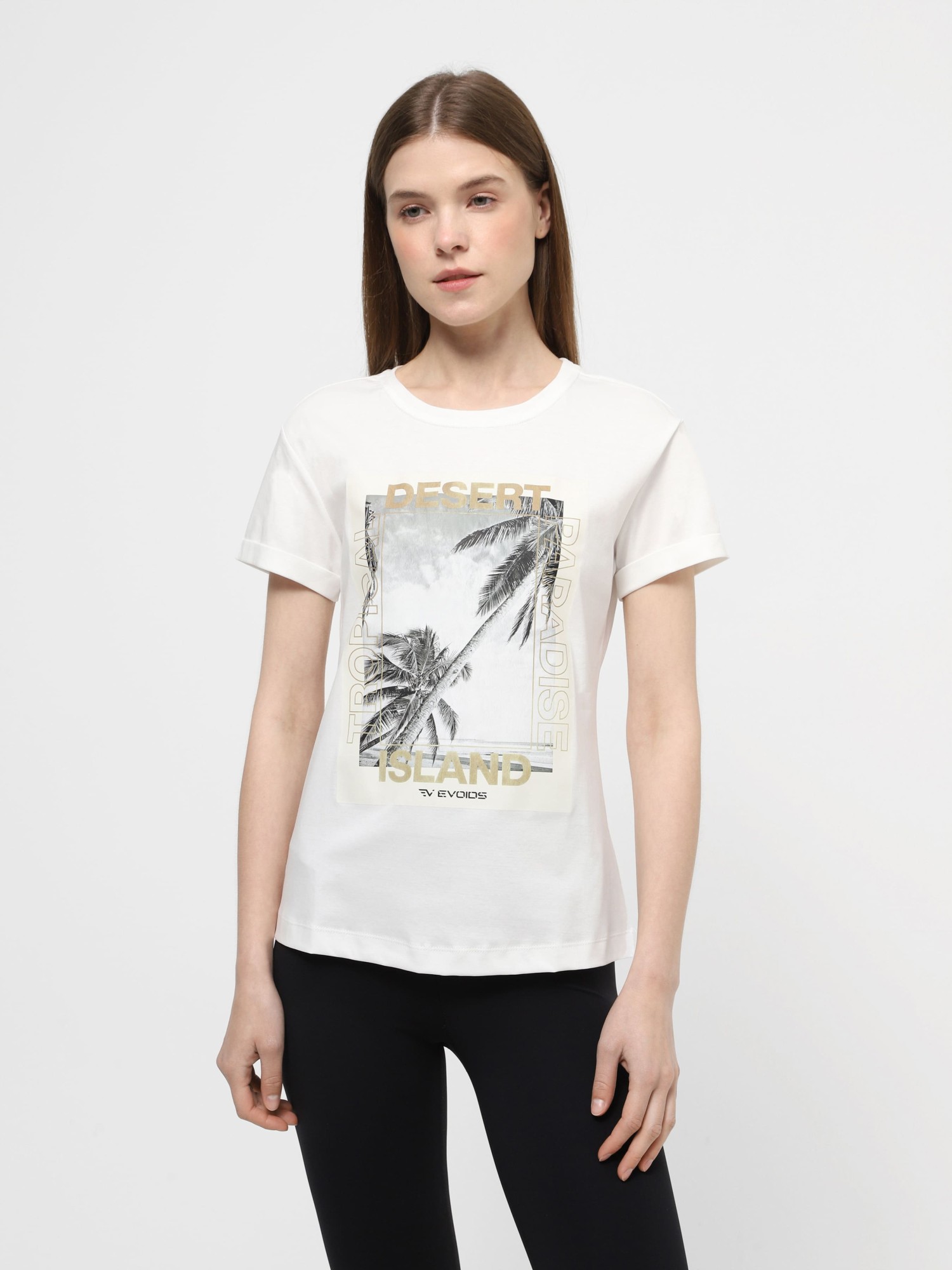 Футболка женская Evoids Clarete молочная 552446-121 изображение 2