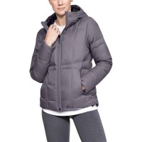 Куртка женская Under Armour Armour Down Hooded Jkt серая 1342814-033 изображение 3