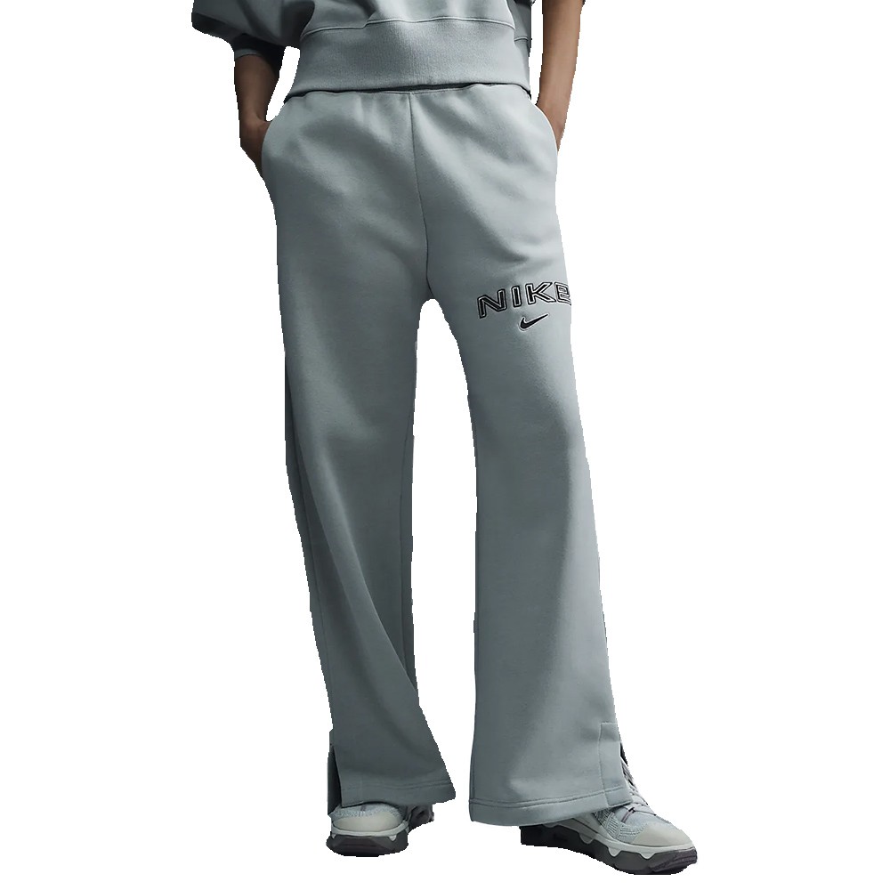 Брюки женские Nike W NSW PHNX FLC HR LOGO PNT WDE зеленые FV7684-370