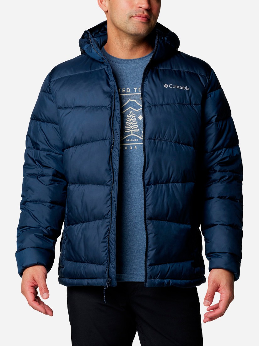 Куртка мужская Columbia Fivemile Butte™ II Hooded Jacket темно-синяя 2086911-464 изображение 4