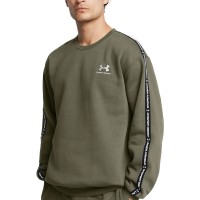 Толстовка чоловіча Under Armour UA Icon Fleece Crew Taping оливкова 1389357-390 изображение 1