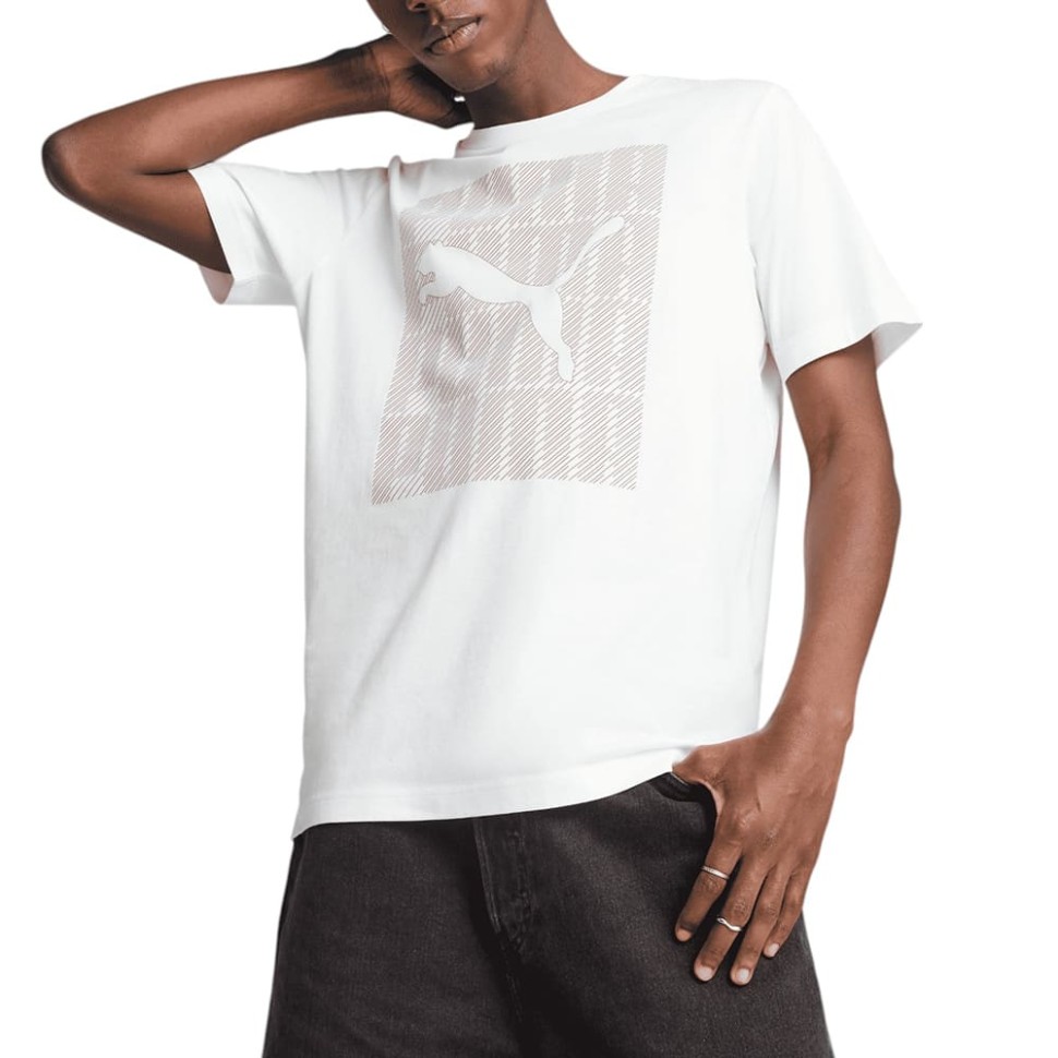 Футболка мужская Puma GRAPHICS Puma Wording Tee белая 68482502 изображение 1