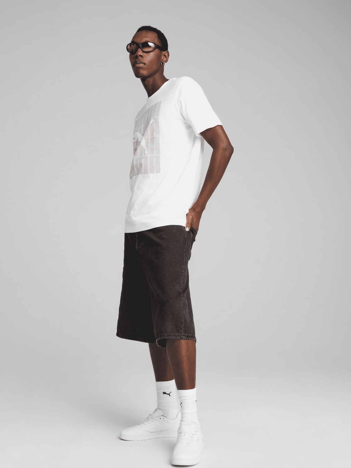 Футболка мужская Puma GRAPHICS Puma Wording Tee белая 68482502 изображение 4