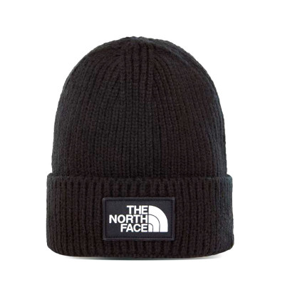 Шапка The North Face Logo Box Cuffed Beanie черная NF0A3FJXJK31