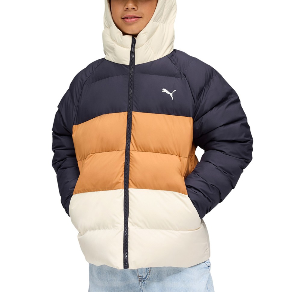 Куртка дитяча Puma Synthetic Hooded Puffer Jckt темно-синя 68840416 — фото 1