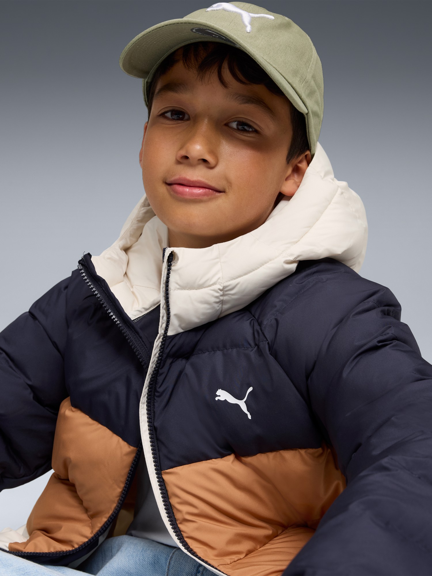 Куртка детская Puma Synthetic Hooded Puffer Jckt темно-синяя 68840416 изображение 3