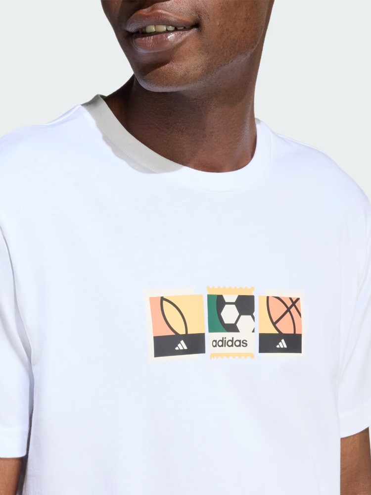 Футболка мужская Adidas M MOS STAMPS T белая KB2509 изображение 4