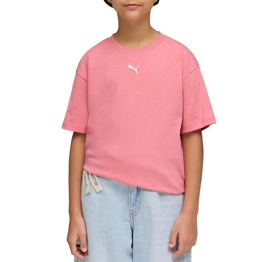 Футболка детская Puma ESS Boxy Tee G розовая 68513125
