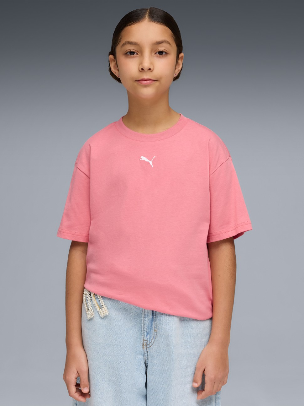 Футболка дитяча Puma ESS Boxy Tee G рожева 68513125 — фото 2