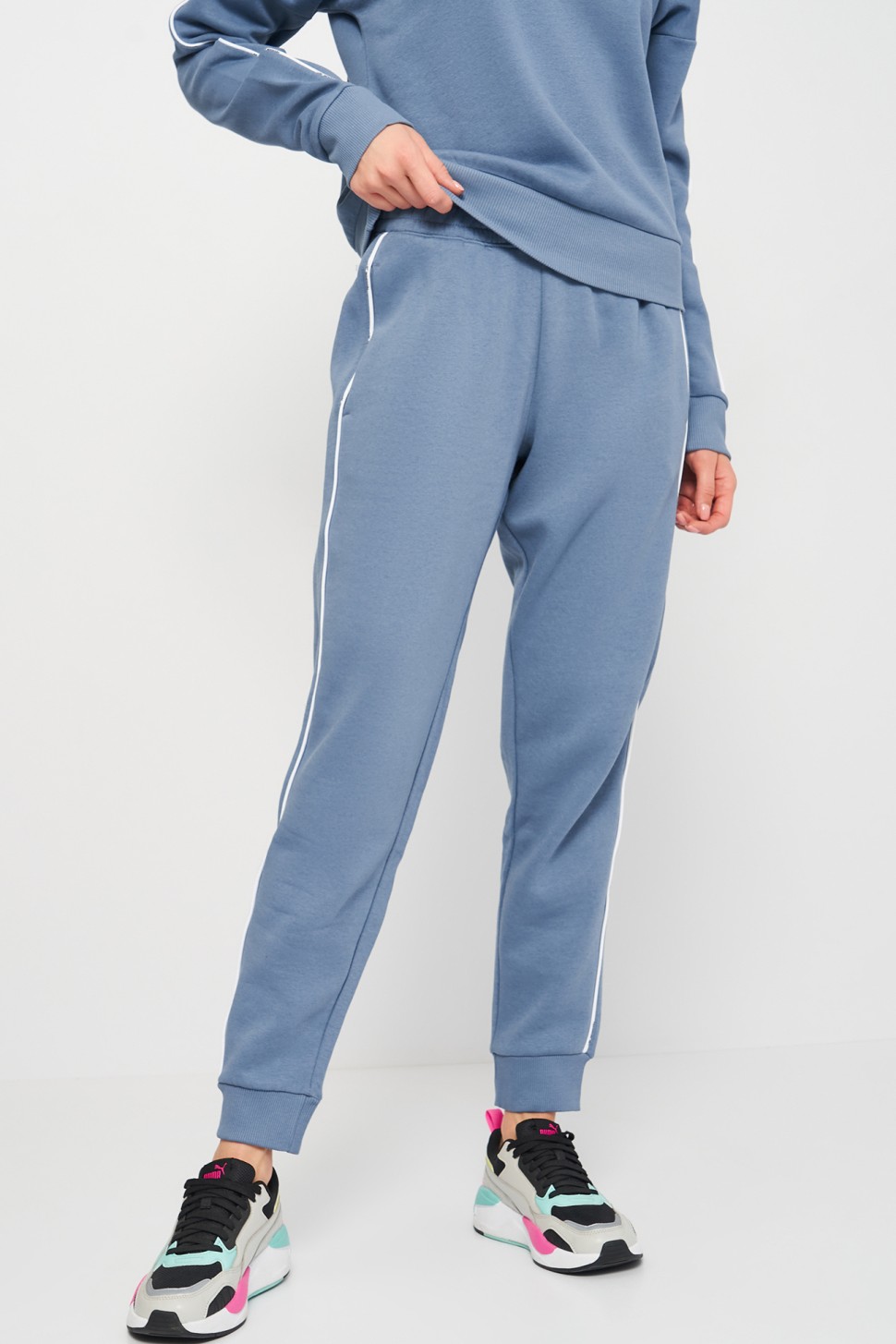 Костюм жіночий Reebok Te Piping Tracksuit синій GS9357 — фото 4