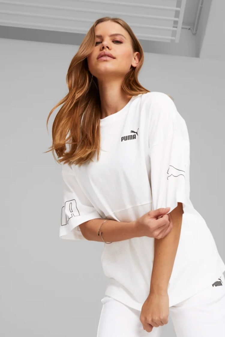 Футболка жіноча Puma PUMA POWER Colorblock Tee біла 67363602 изображение 2