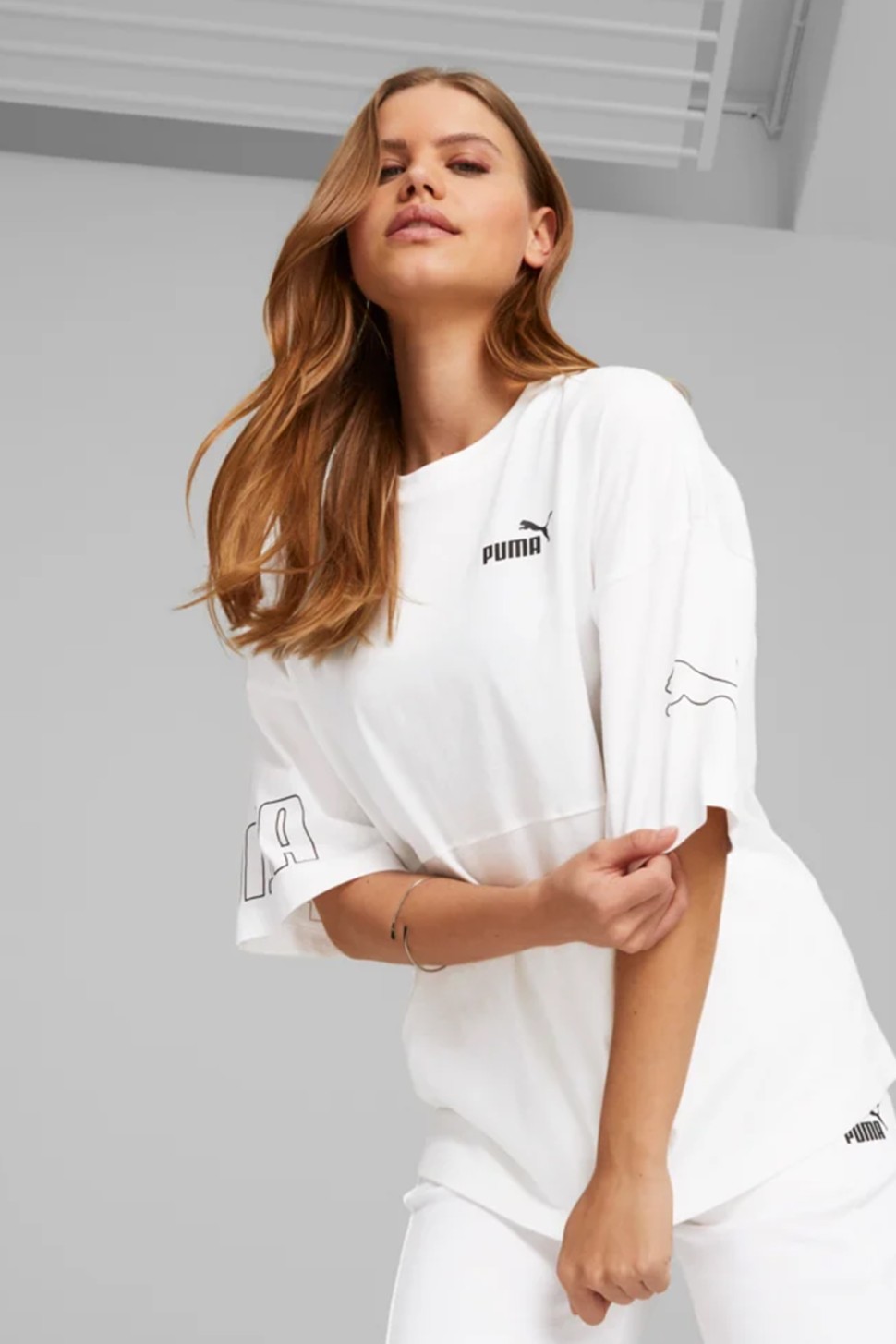 Футболка жіноча Puma PUMA POWER Colorblock Tee біла 67363602 — фото 2