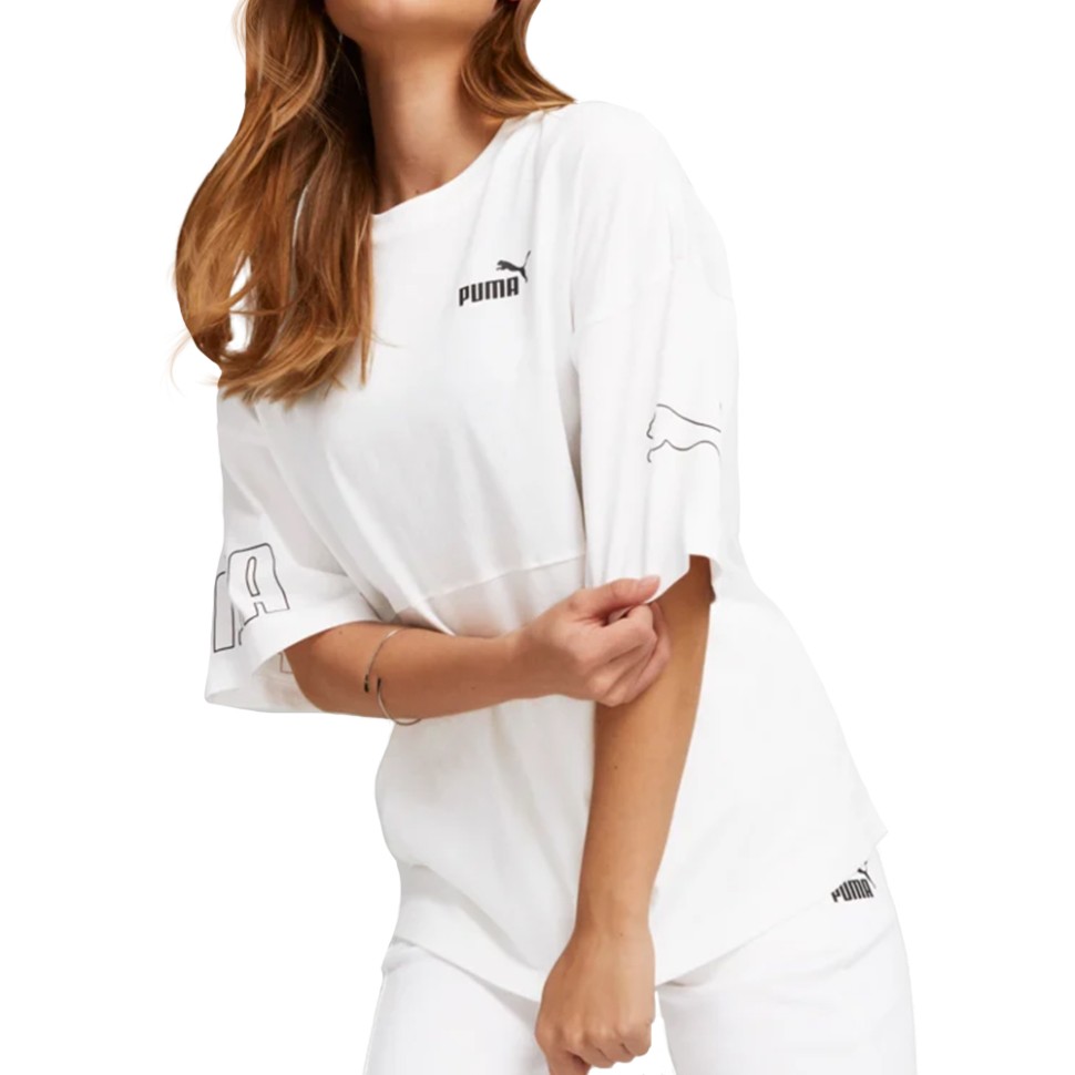 Футболка жіноча Puma PUMA POWER Colorblock Tee біла 67363602 изображение 6
