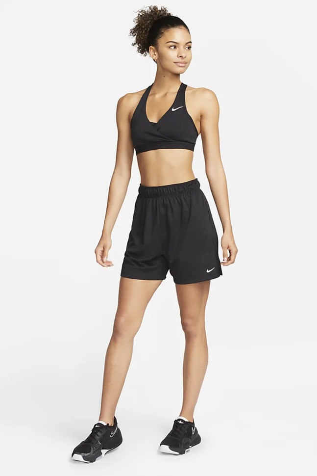 Шорти жіночі Nike W NK ATTACK DF MR 5IN SHORT чорні DX6024-010 изображение 2