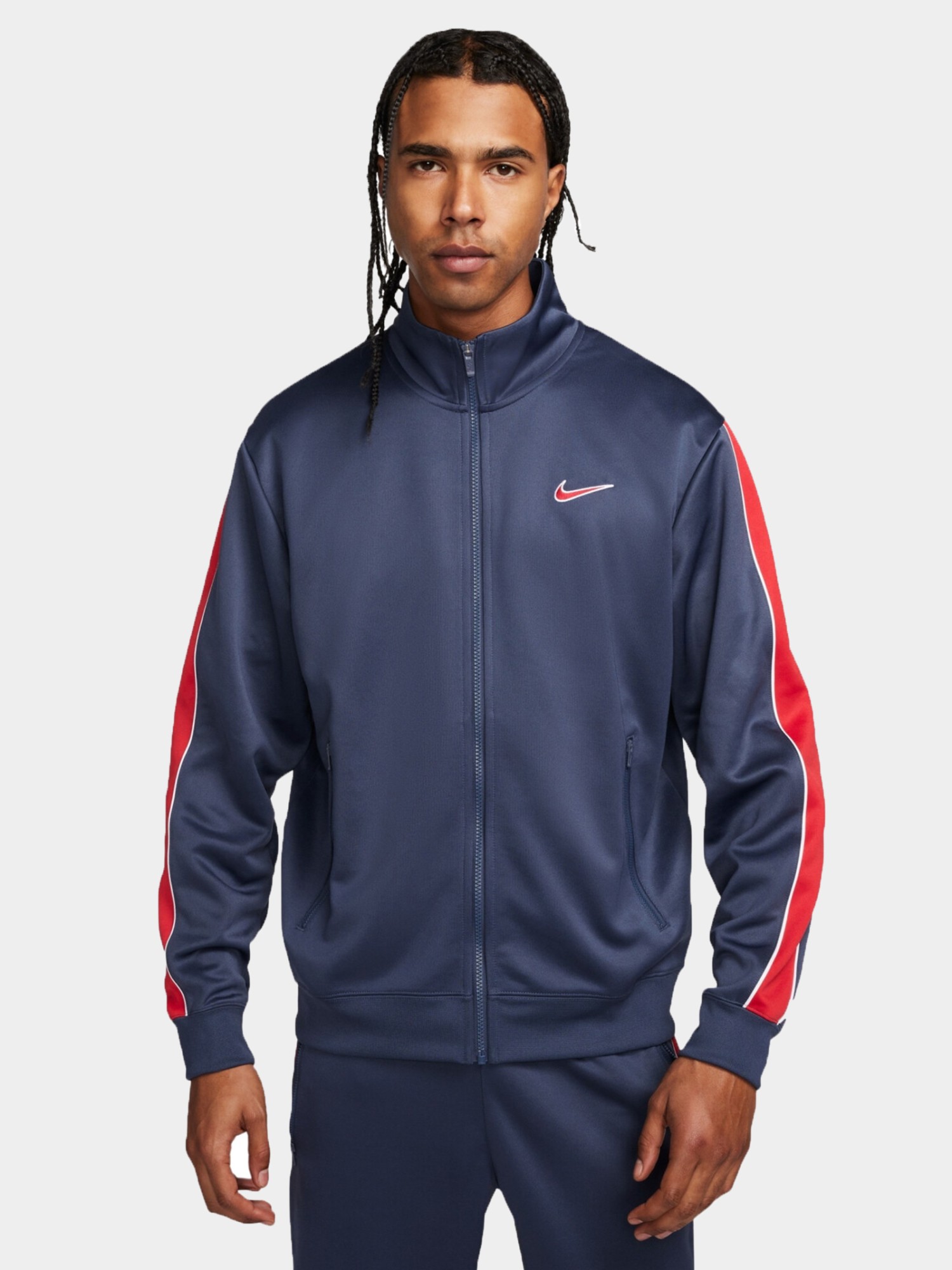 Толстовка мужская Nike M NSW SP PK TRACKTOP серая FN0257-437 изображение 3