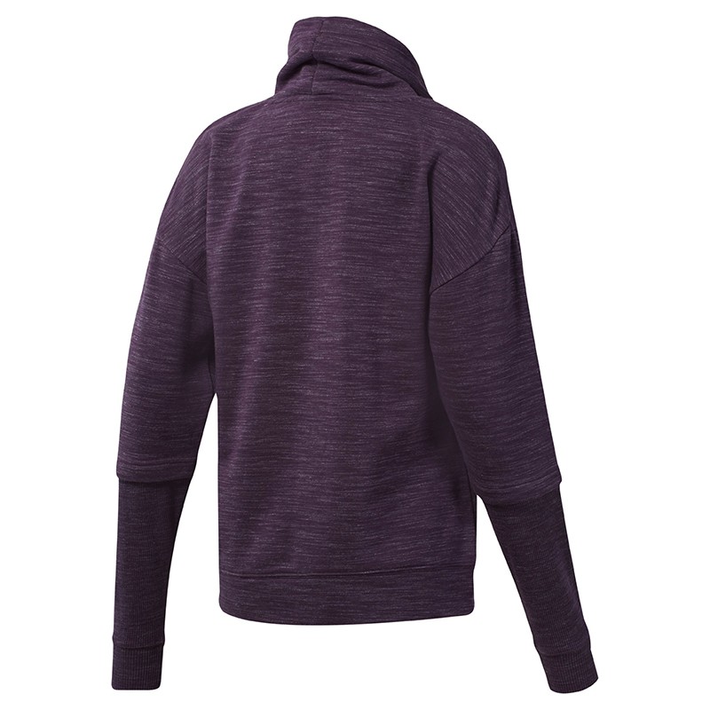 Толстовка жіноча Reebok Training Essentials Marble Cowl Neck фіолетова DU4908 — фото 2 — Sport City Толстовка жіноча Reebok Training Essentials Marble Cowl Neck фіолетова DU4908 — фото 2