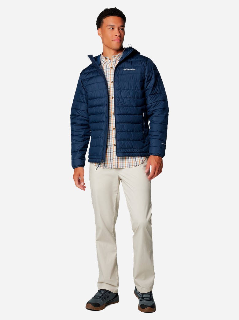 Куртка чоловіча Columbia Powder Lite™ II Hooded Jacket темно-синя 2086941-464 изображение 3