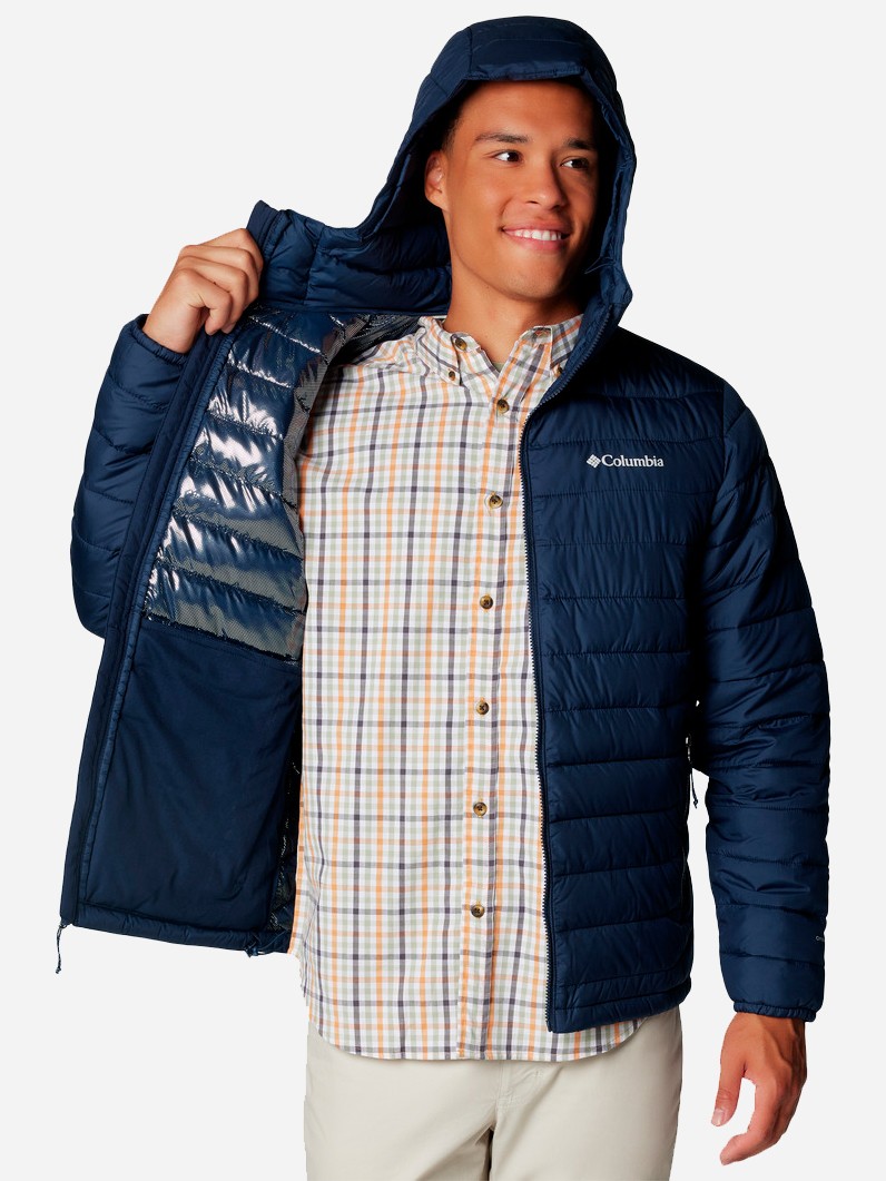 Куртка чоловіча Columbia Powder Lite™ II Hooded Jacket темно-синя 2086941-464 — фото 5