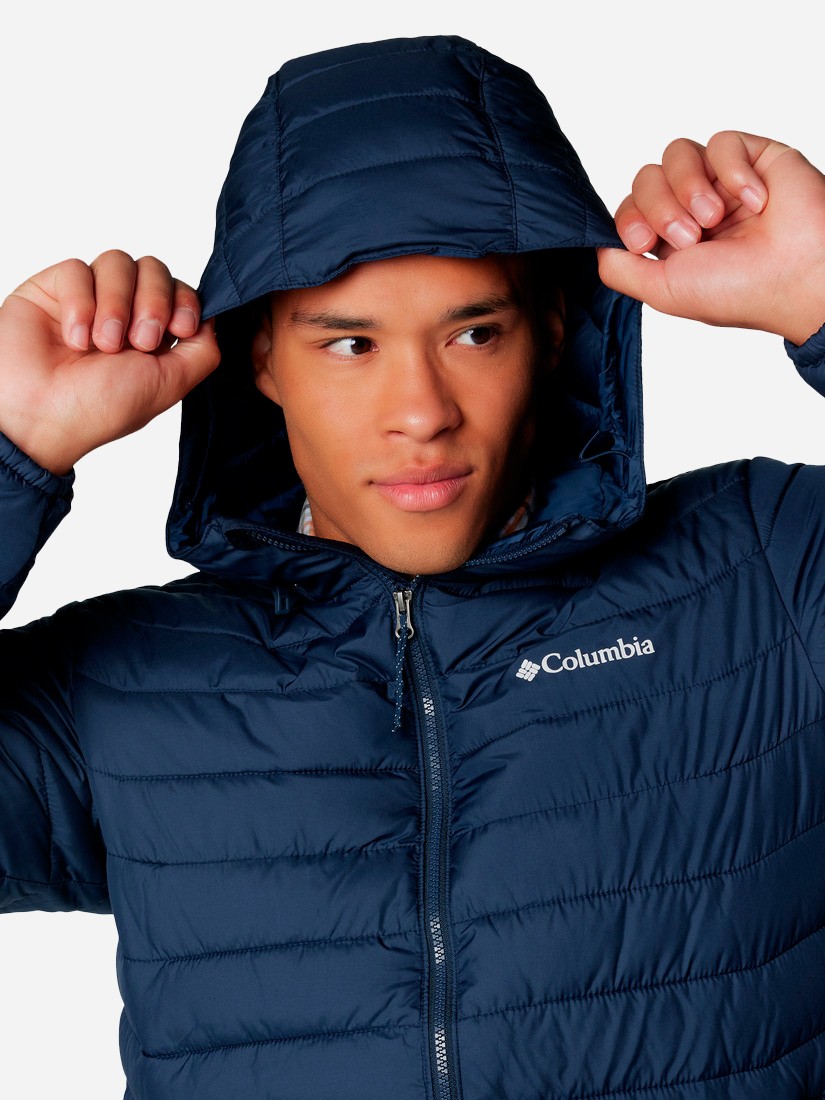 Куртка чоловіча Columbia Powder Lite™ II Hooded Jacket темно-синя 2086941-464 изображение 7