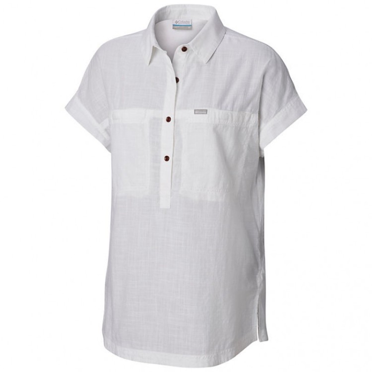 Рубашка женская Columbia Pinnacle Peak Popover Shirt белая 1837251-100 изображение 1