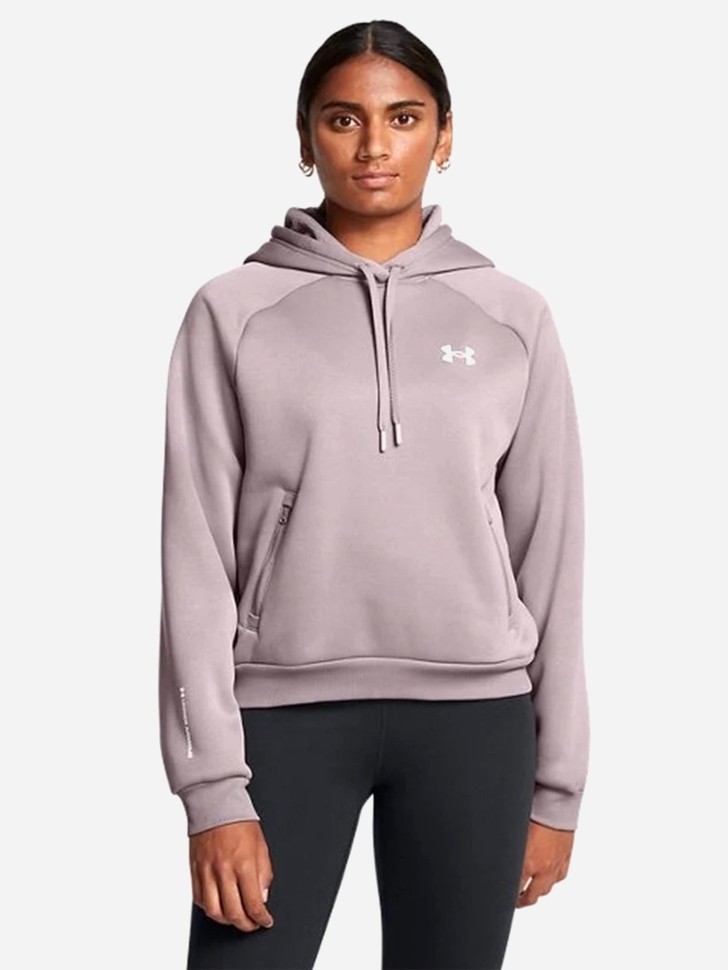 Толстовка женская Under Armour UA Armour Flc Pro Hdy серая 1386504-015 изображение 2
