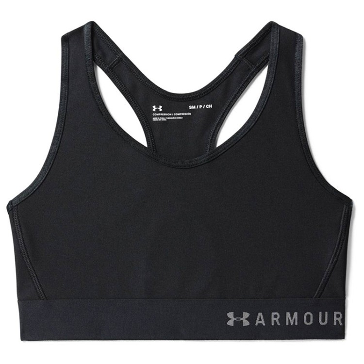 Бра спортивный Under Armour Mid Keyhole Bra черный 1307196-001 изображение 1