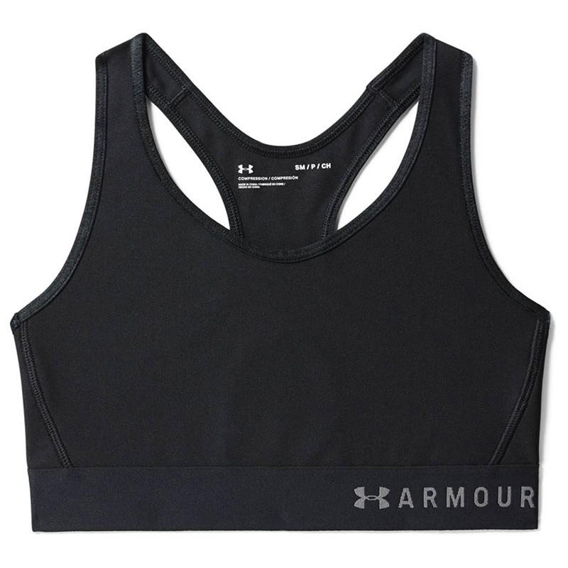 Бра спортивный Under Armour Mid Keyhole Bra черный 1307196-001 — фото 1