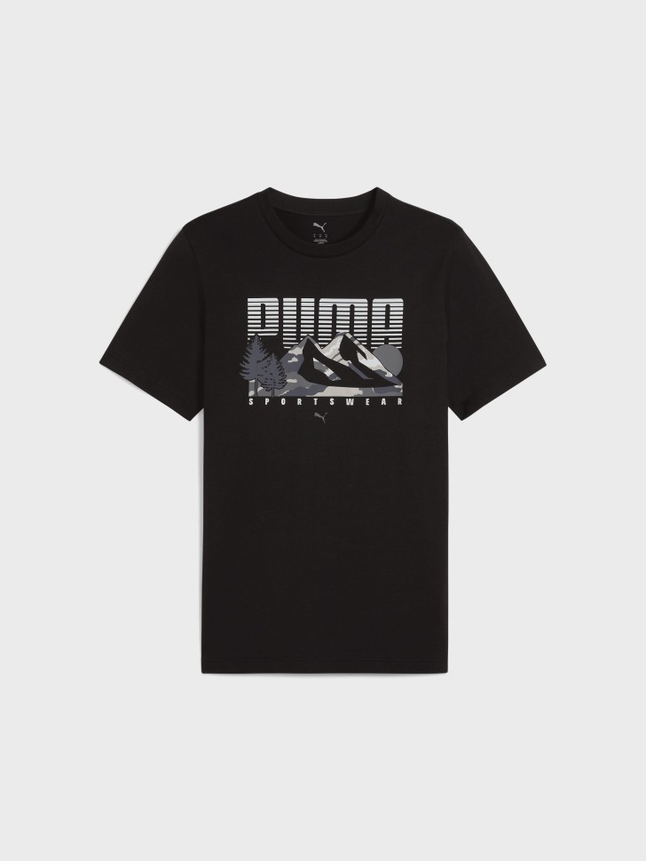 Футболка мужская Puma GRAPHICS Mountain Tee черная 68482801 изображение 5