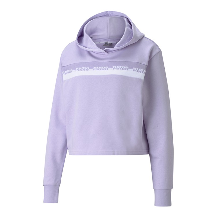 Толстовка женская Puma Amplified Cropped Hoodie сиреневая 58590916 изображение 1