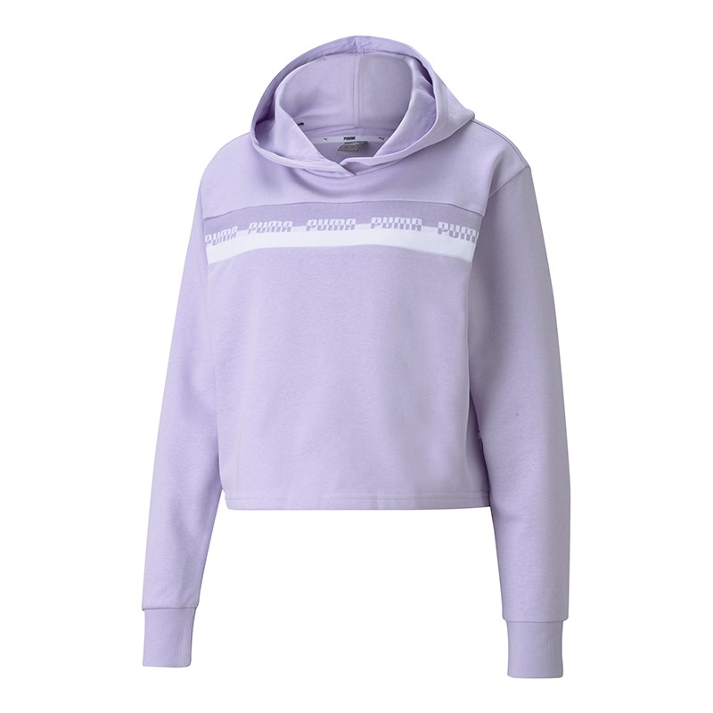 Толстовка жіноча Puma Amplified Cropped Hoodie бузкова 58590916 — фото 1
