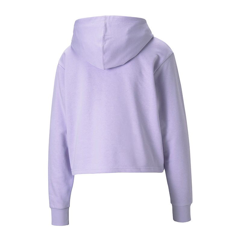 Толстовка жіноча Puma Amplified Cropped Hoodie бузкова 58590916 — фото 2