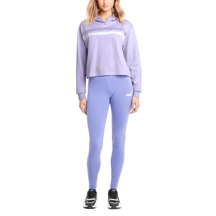 Толстовка женская Puma Amplified Cropped Hoodie сиреневая 58590916 изображение 5