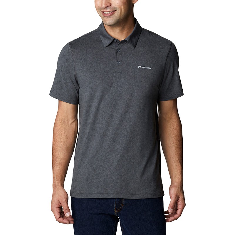 Футболка-поло чоловіча Columbia Tech Trail ™ Polo темно-сіра 1768701-013 — фото 1