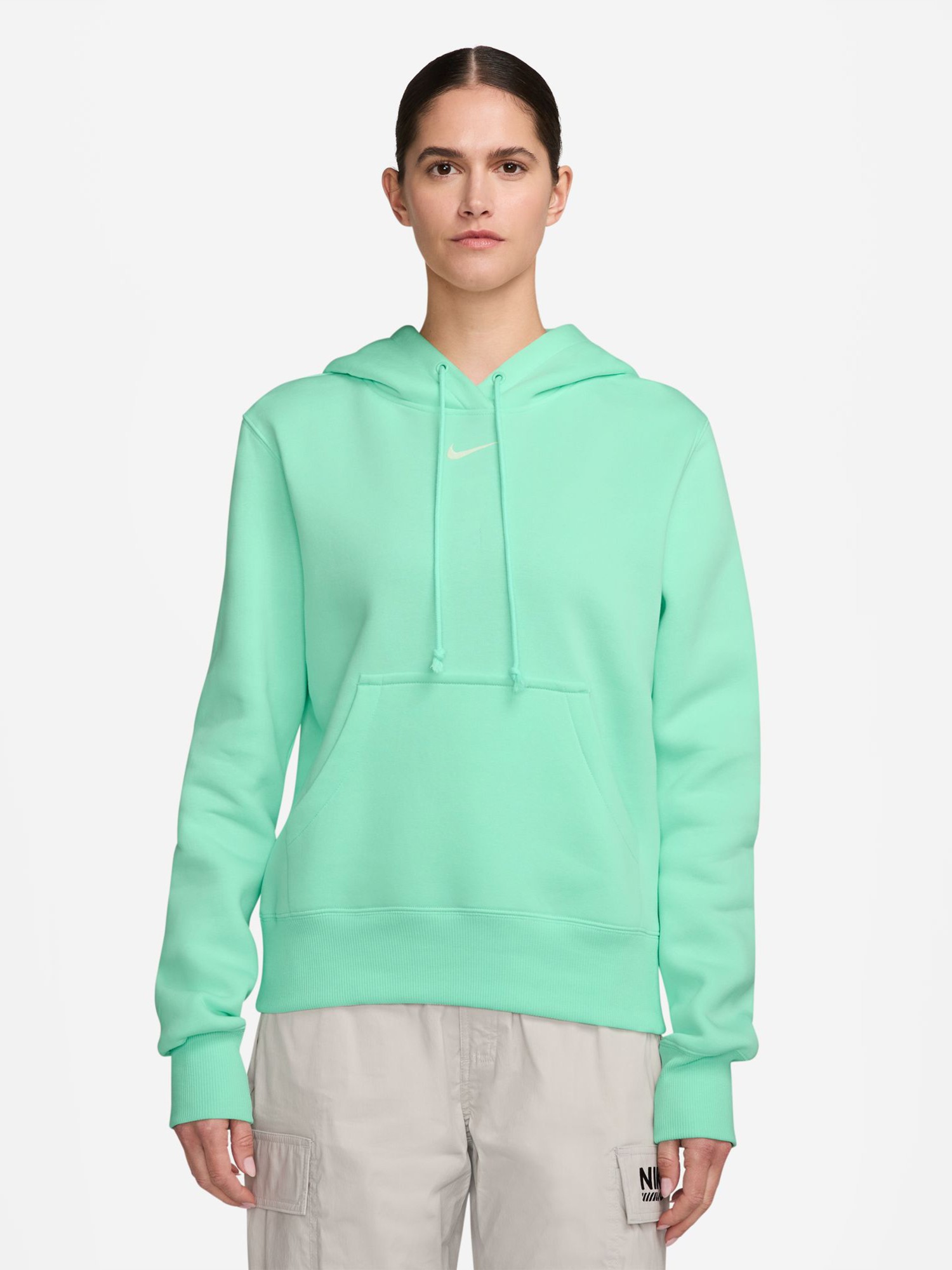 Толстовка жіноча Nike W NSW PHNX FLC STD PO HOODIE м'ятна HF6839-353 изображение 2