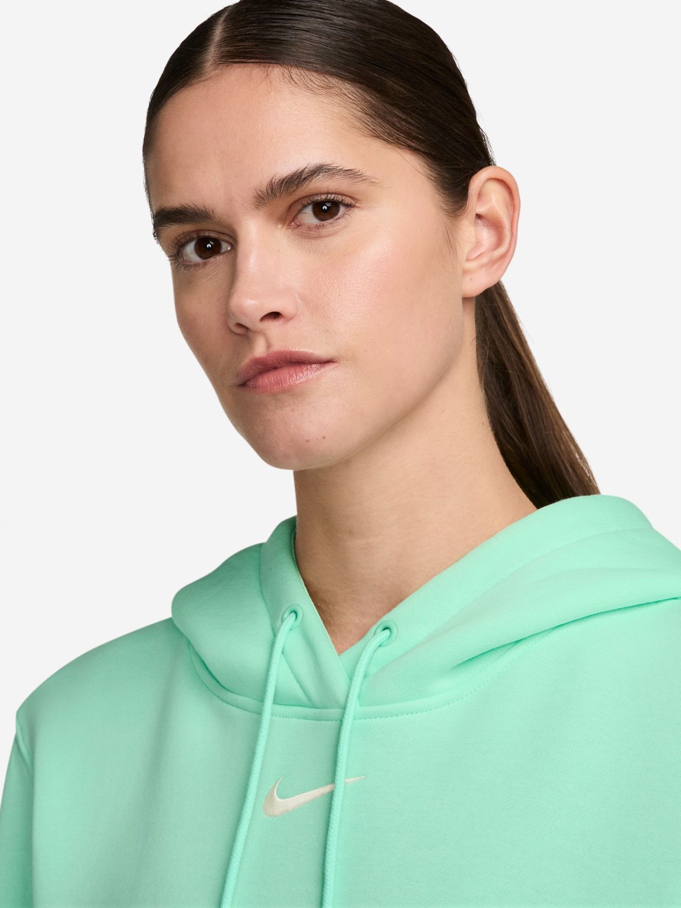 Толстовка жіноча Nike W NSW PHNX FLC STD PO HOODIE м'ятна HF6839-353 — фото 4