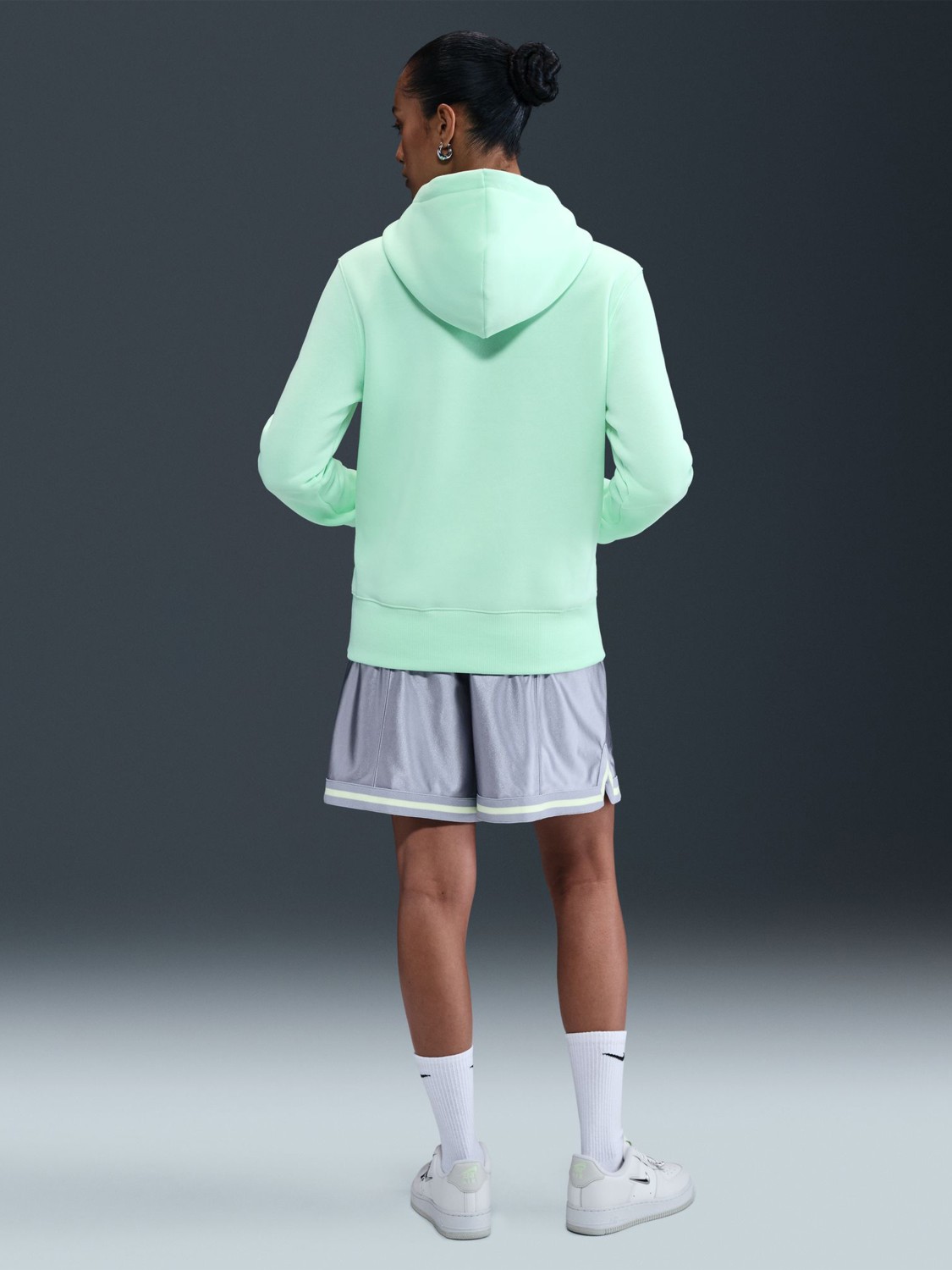 Толстовка женская Nike W NSW PHNX FLC STD PO HOODIE мятная HF6839-353 изображение 9