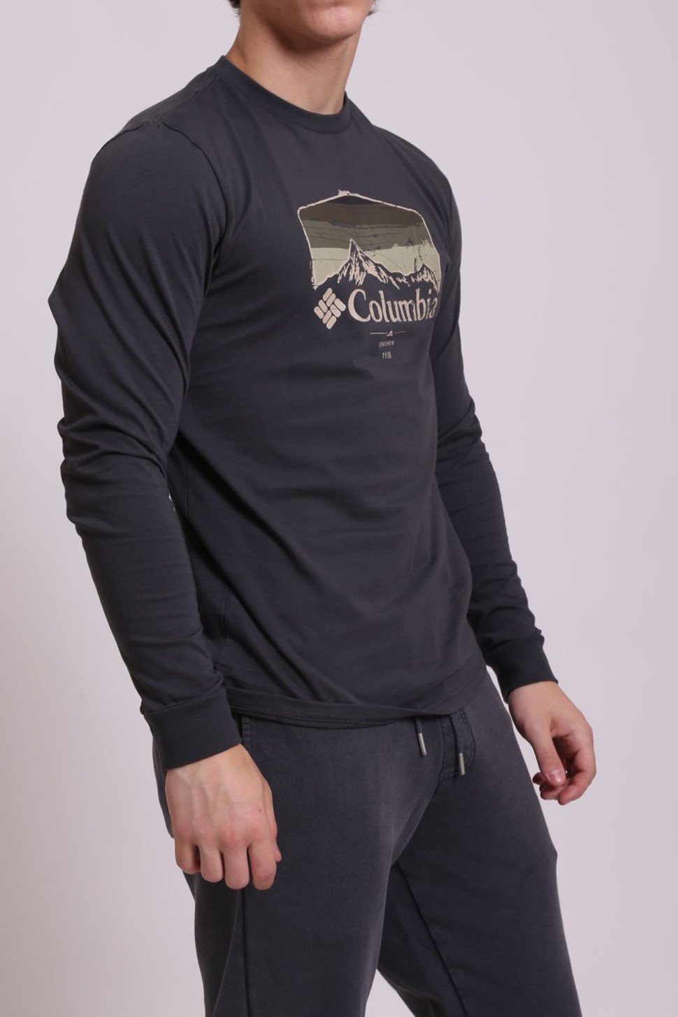 Футболка с длинным рукавом мужская Columbia Blue Reef™ LS Graphic Tee темно-серая 1937541-013 — фото 2 — Sport City Футболка с длинным рукавом мужская Columbia Blue Reef™ LS Graphic Tee темно-серая 1937541-013 — фото 2