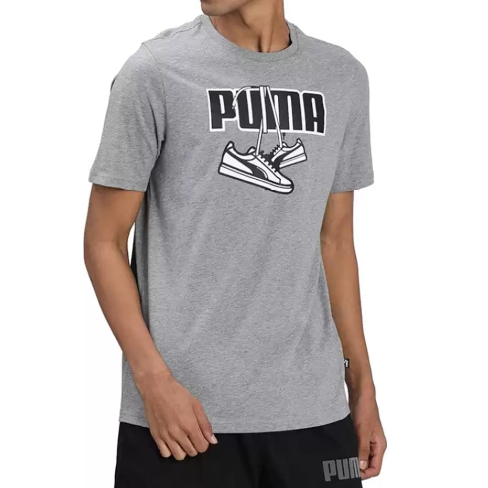 Футболка мужская Puma Sneaker Inspired Tee серая 58776703 — Sport City Футболка мужская Puma Sneaker Inspired Tee серая 58776703