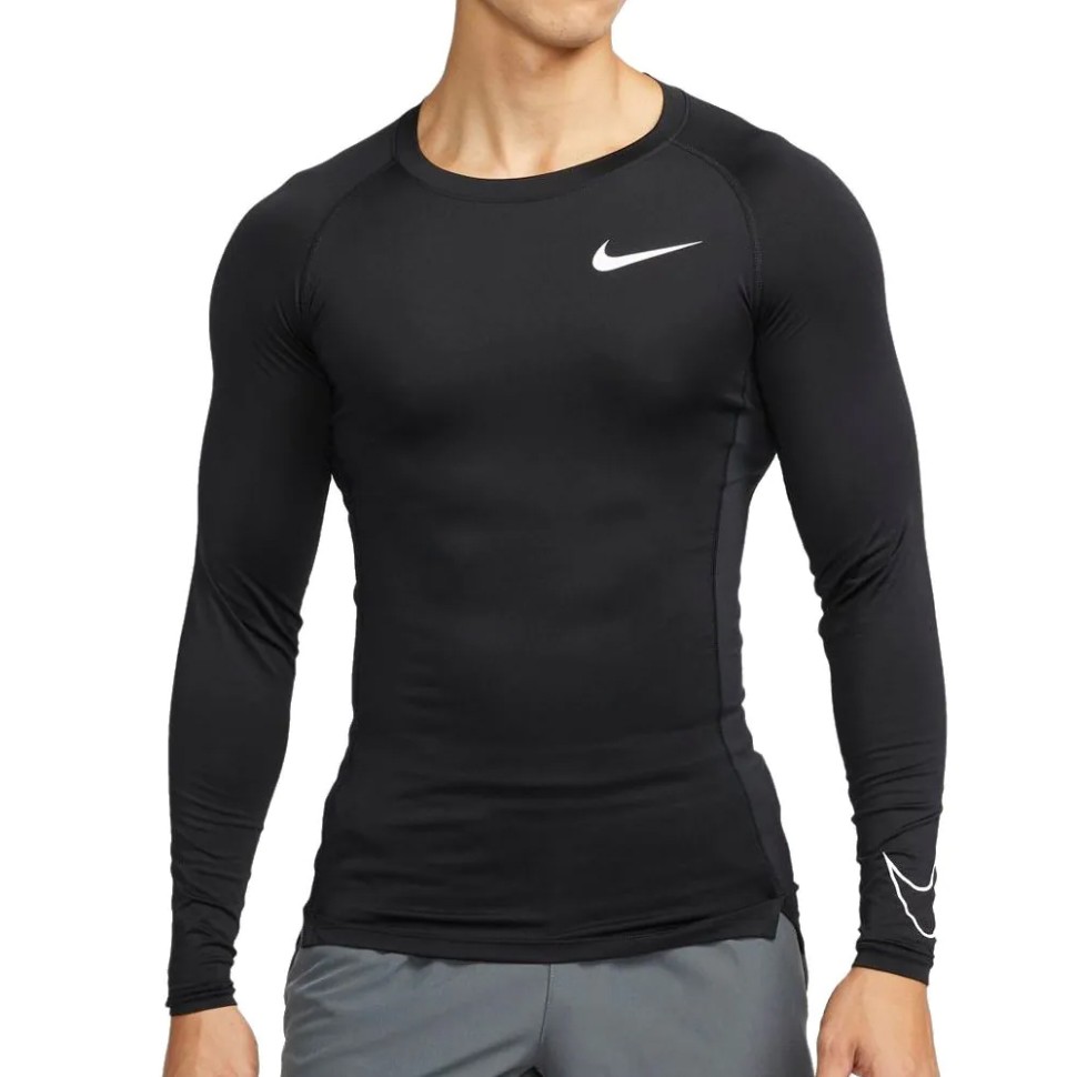 Футболка чоловіча Nike M Np Df Tight Top Ls чорна DD1990-010 изображение 1